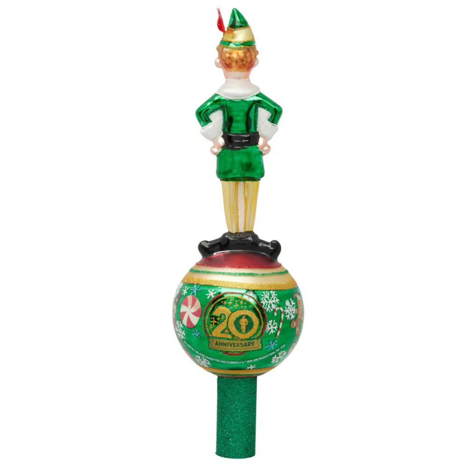 Christopher Radko Merry Muggins Buddy The Elf Glass Christmas Tree Topper 1021686 4 Christopher Radko Merry Muggins Buddy The Elf Glass Christmas Tree Topper 1021686 - Image 2