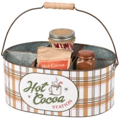 Primitives By Kathy 12" Christmas Hot Cocoa Station Caddy 119060