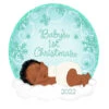 Hallmark 3" African American Mahogany Baby's First Christmas Dated 2022 Ornament 1HDA1588 -The Christmas Shop 1HDA1588 large 80807.1655748647