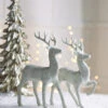 Raz 12.75" Set Of 2 White Glittered Deer Christmas Figures 3100812 -The Christmas Shop 3100812 SNF feature 67455.1721338216
