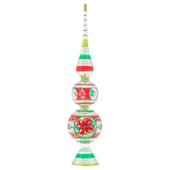 Shiny Brite Holiday Splendor 13" Christmas Finial Stand With Reflector 4027999