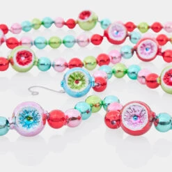 Shiny Brite Festive Fete 7' Glass Christmas Tree Garland 4028274