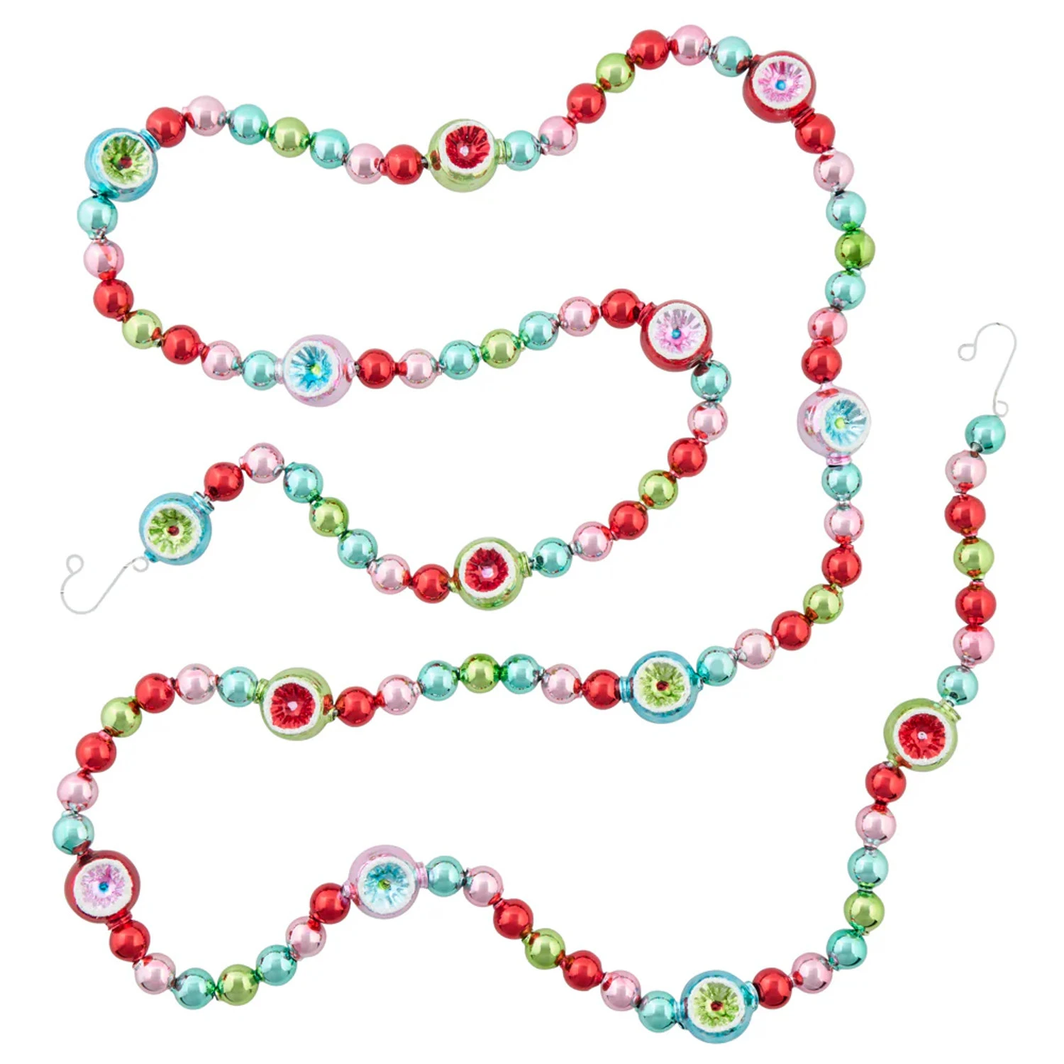 Shiny Brite Festive Fete 7' Glass Christmas Tree Garland 4028274 4 Shiny Brite Festive Fete 7' Glass Christmas Tree Garland 4028274 - Image 2