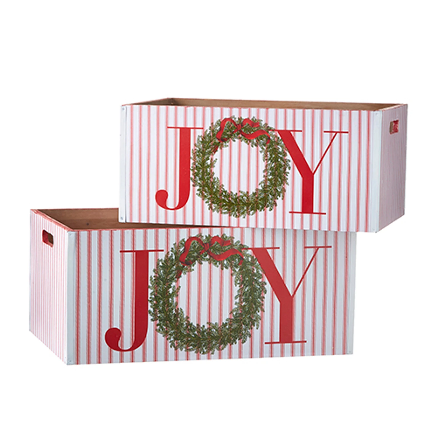 Raz Set Of 2 17.75" Joy Crates Christmas Decorations 4212313 4 Raz Set Of 2 17.75" Joy Crates Christmas Decorations 4212313 - Image 2