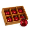 Raz 3.5" Box Of 5 Red Crackle Glass Christmas Ornament 4300714 -The Christmas Shop 4300714 45270.1680798830