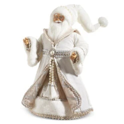 Raz 18" Silver And White Charming Holiday Santa Christmas Figure 4315517 -The Christmas Shop 4315517 1 64235.1690489203