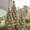 Raz 13" Champagne Dusted Bottle Brush Trees With Ornaments Set Of 3 4316151 -The Christmas Shop 4316151 81288.1710163360