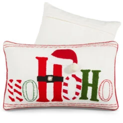 Raz 20" Ho Ho Ho Christmas Lumbar Pillow 4319312