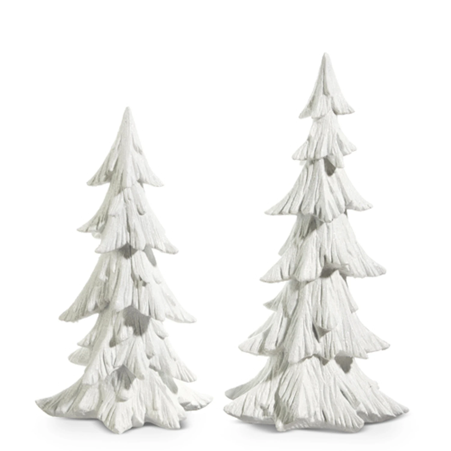 Raz White Carved Christmas Tree Decoration Set Of 2 4401619 4 Raz White Carved Christmas Tree Decoration Set Of 2 4401619 - Image 2
