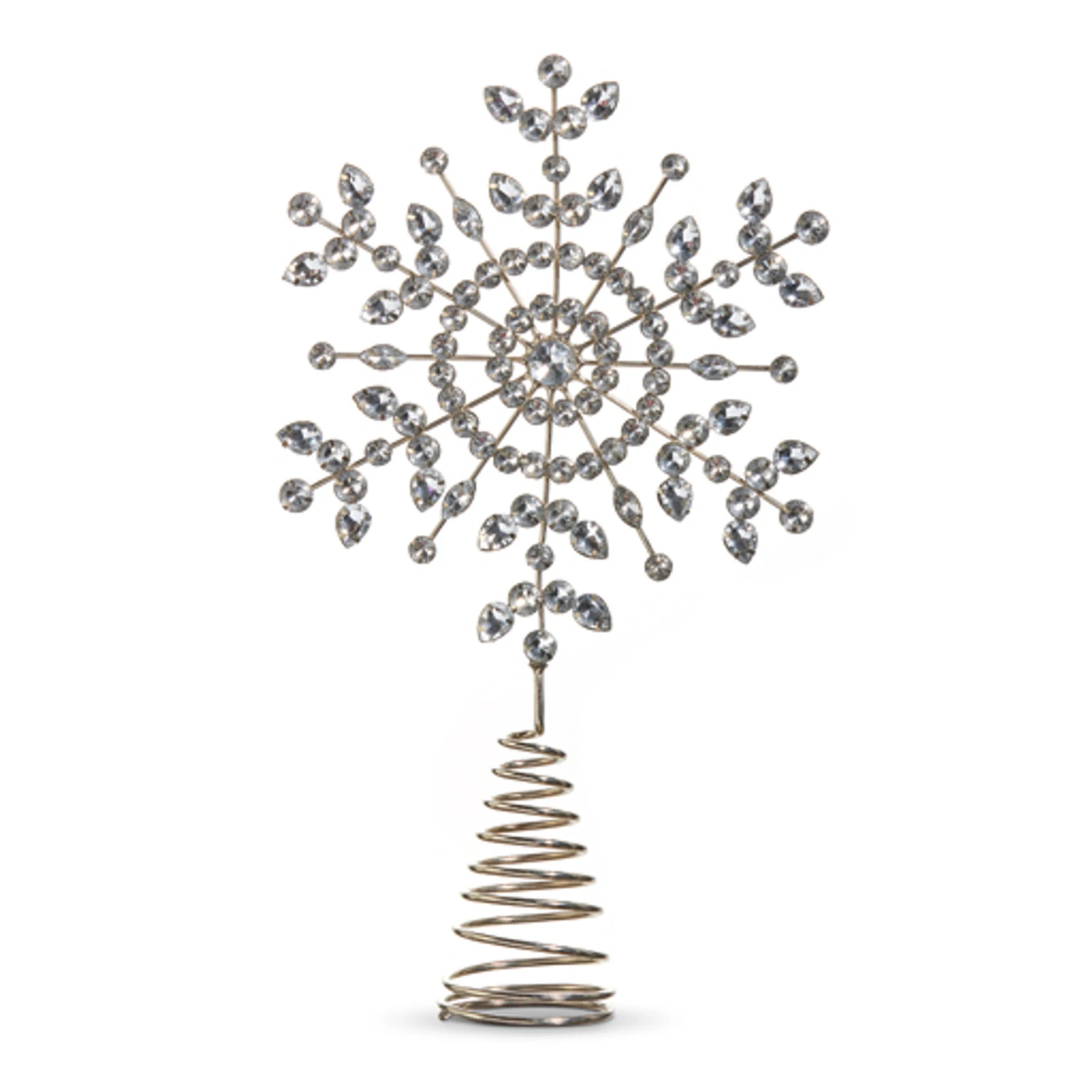 Raz 12" Silver Jeweled Snowflake Tree Topper 4403610 3 Raz 12" Silver Jeweled Snowflake Tree Topper 4403610