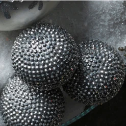 Raz 2.25" Silver Rhinestone Ball Christmas Ornament 4403625