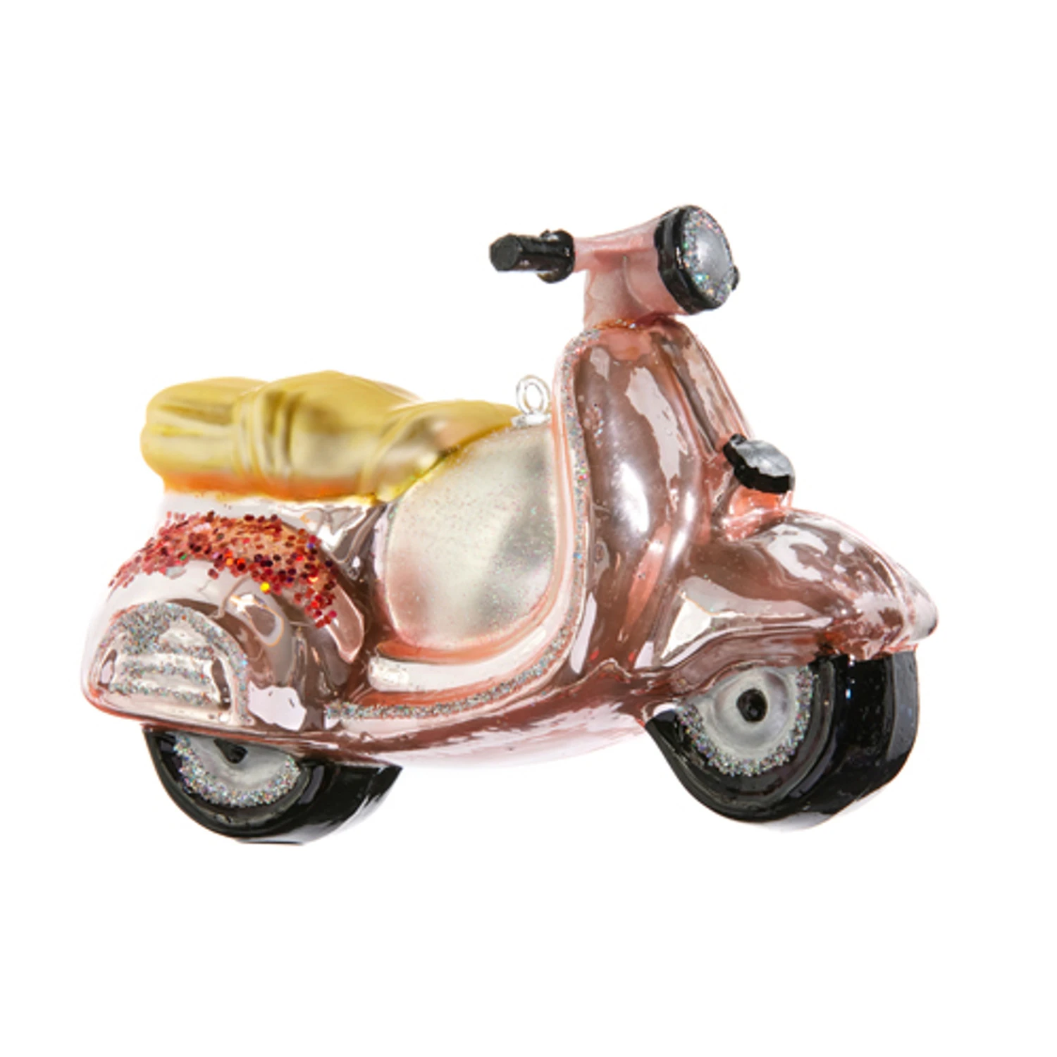 Raz 4.5" Pink Vespa Scooter Glass Christmas Ornament 4412515 4 Raz 4.5" Pink Vespa Scooter Glass Christmas Ornament 4412515 - Image 2