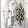 Raz 37" Arctic Winter White Santa With Lighted Tree Christmas Decoration 4415588 -The Christmas Shop 4415588 SNF feature 60994.1722456236