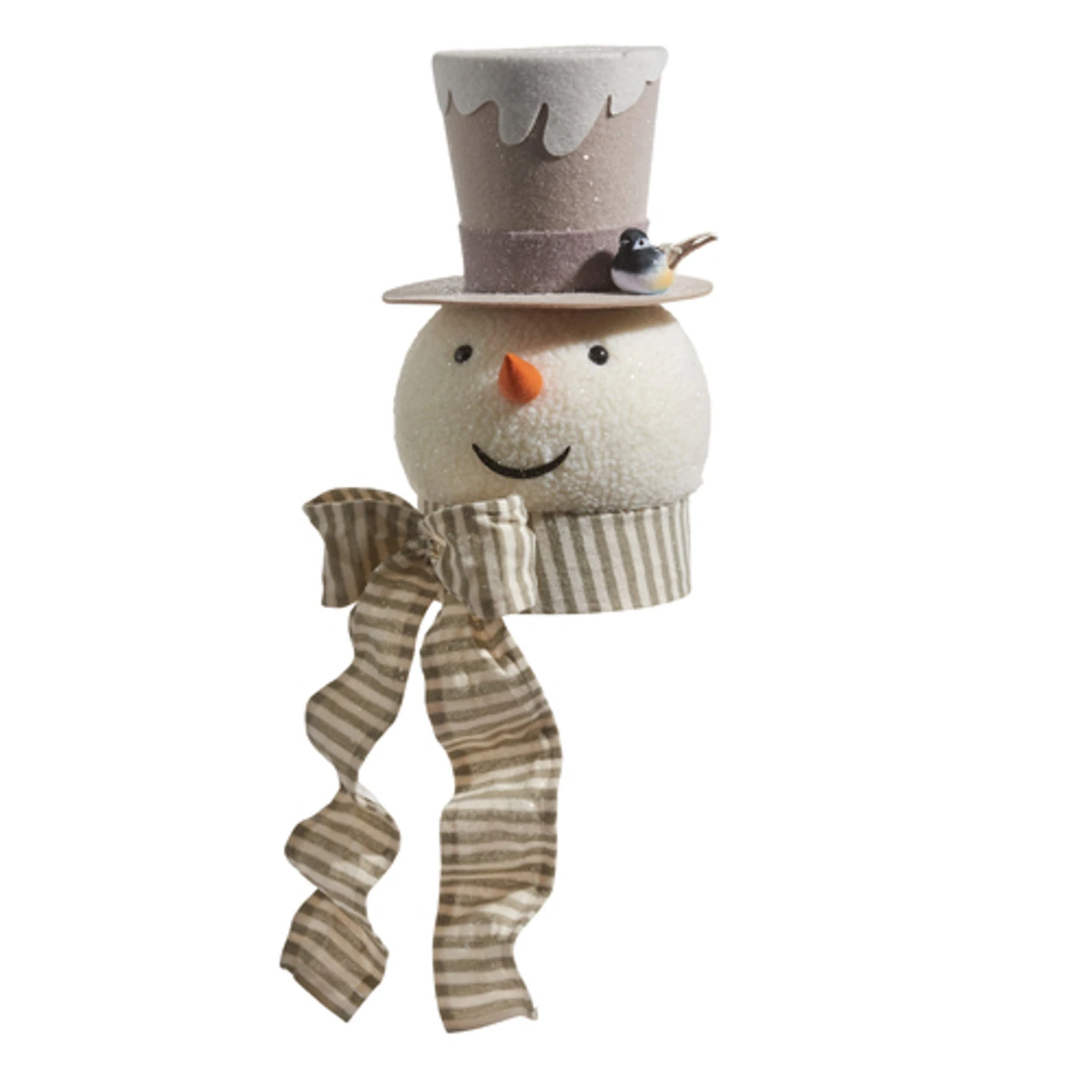 Raz 16" Whimsical Snowman Head Christmas Tree Topper 4416350 4 Raz 16" Whimsical Snowman Head Christmas Tree Topper 4416350 - Image 2