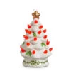 Raz 5" Lighted Vintage White Ceramic Tree With Holly And Red Bulbs Christmas Ornament 4419109 -The Christmas Shop 4419109 78591.1722892554