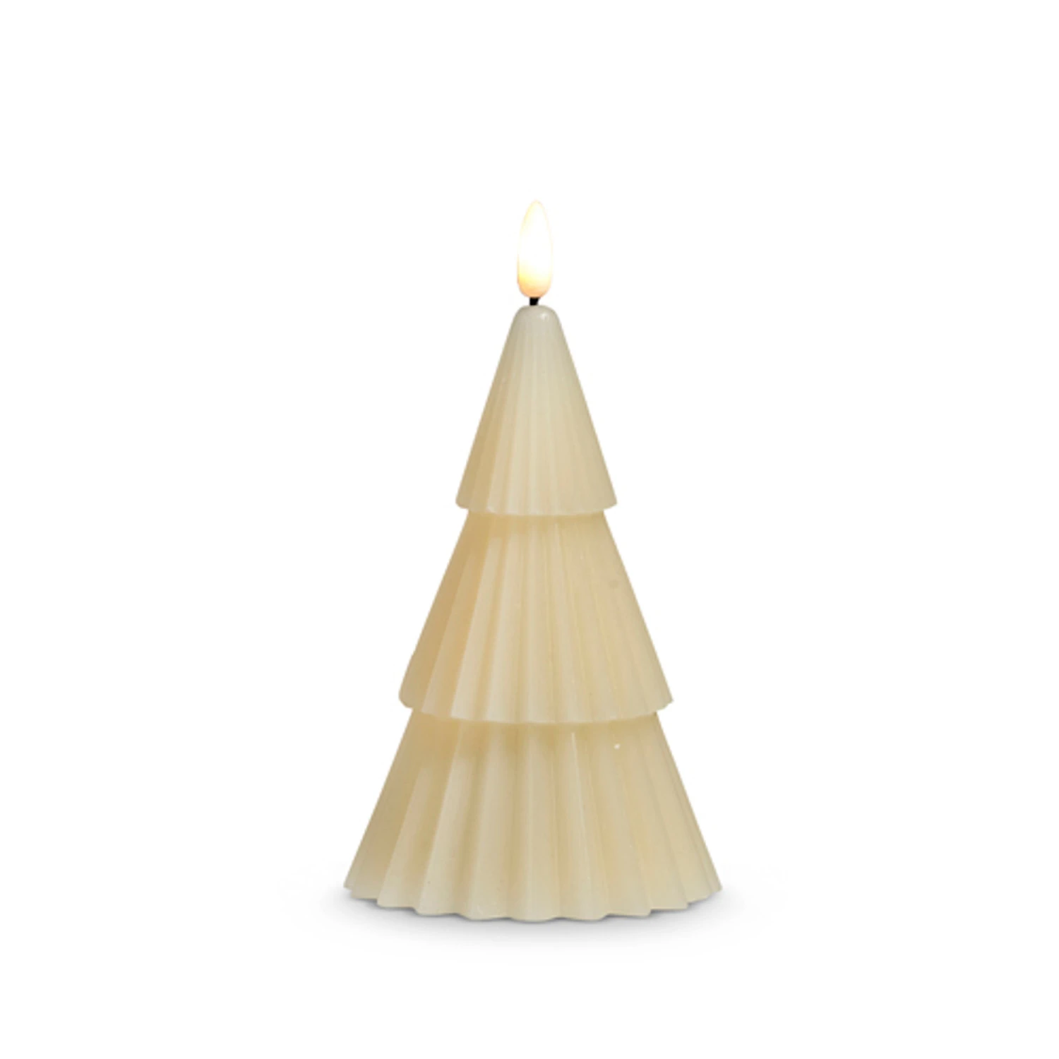 Raz 6" Ivory Christmas Tree Battery Operated Candle With Lighted Flickering Wick 4432919 4 Raz 6" Ivory Christmas Tree Battery Operated Candle With Lighted Flickering Wick 4432919 - Image 2