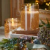 Raz 6" Pillar Battery Operated Flickering Candle In Gold Glass 2 Raz 6" Pillar Battery Operated Flickering Candle In Gold Glass -The Christmas Shop 4432937 15511.1717521500