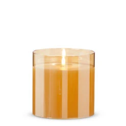 Raz 6" Pillar Battery Operated Flickering Candle In Gold Glass 7 Raz 6" Pillar Battery Operated Flickering Candle In Gold Glass -The Christmas Shop 4432937 86647.1717520477