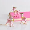 Raz 3" Pink Retro Deer Christmas Ornament Set Of 3 4457653 -The Christmas Shop 4457653 ABH sub 66177.1717420930