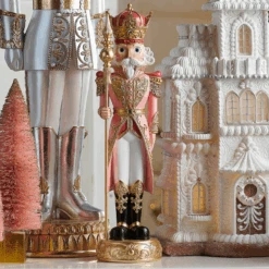 Raz 20" Lighted Pink Nutcracker Christmas Figure 4501677