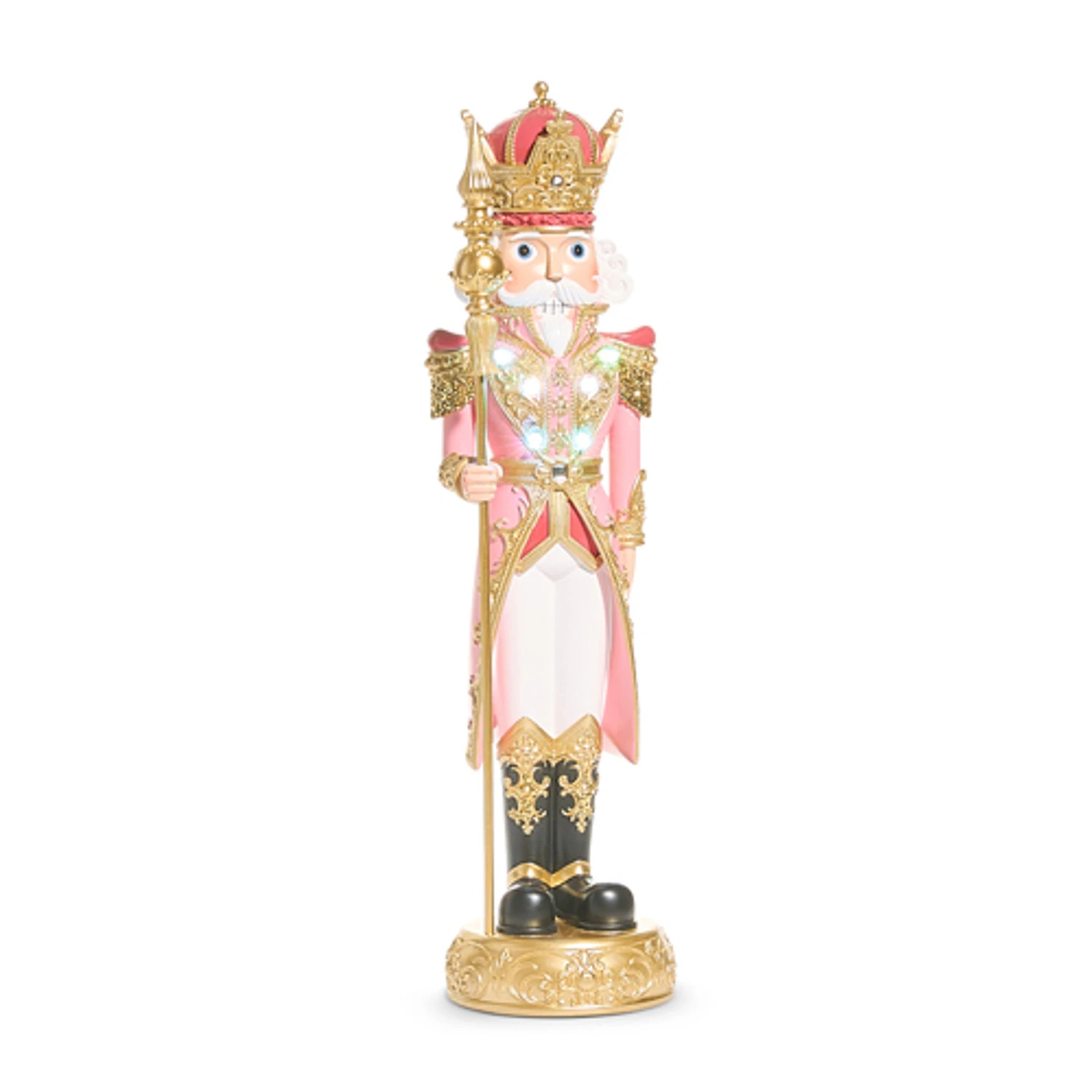 Raz 20" Lighted Pink Nutcracker Christmas Figure 4501677 4 Raz 20" Lighted Pink Nutcracker Christmas Figure 4501677 - Image 2