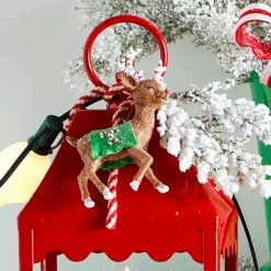 Raz 4.75" Peppermint The Reindeer Christmas Ornament 4507045