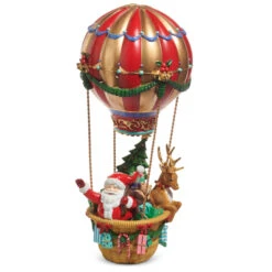 Raz 17" Santa In Hot Air Balloon Christmas Figure 4510295