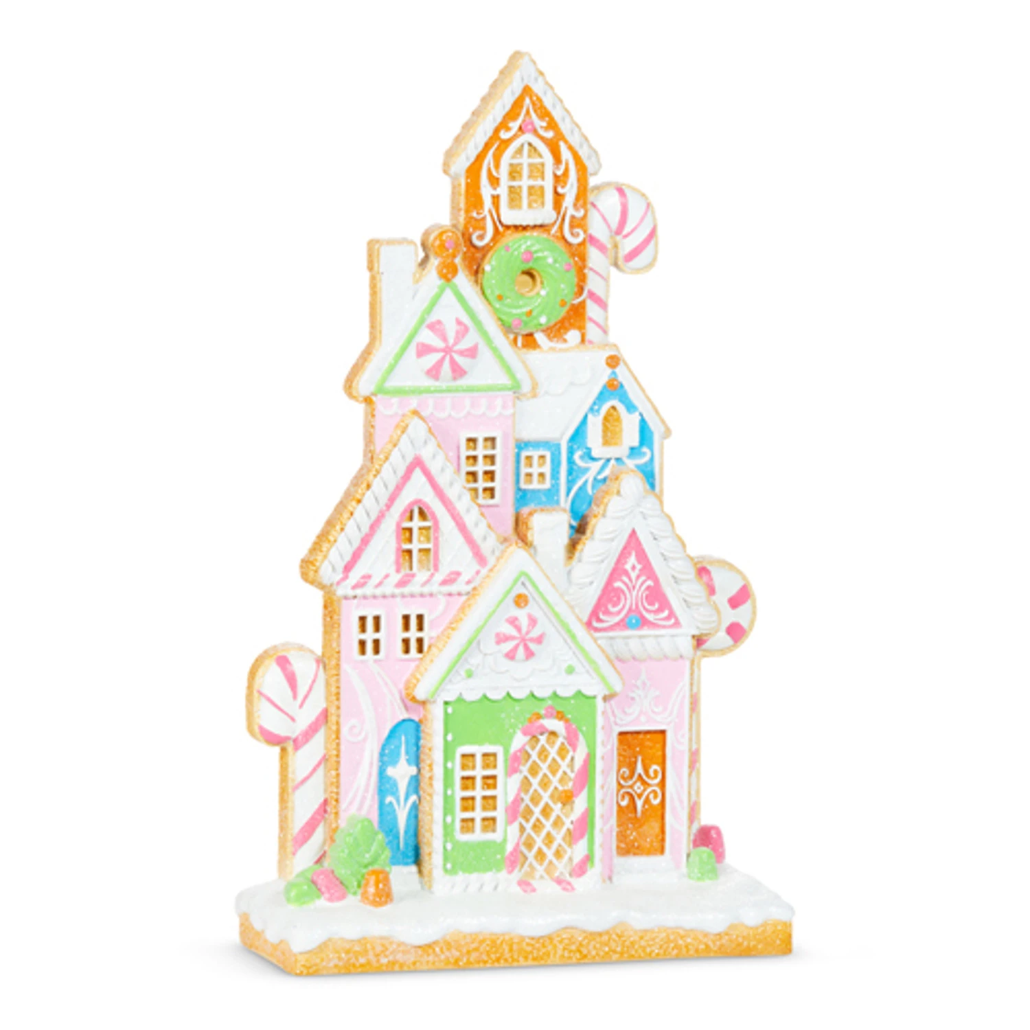 Raz 16" Pastel Gingerbread Village Christmas Decoration 4510303 3 Raz 16" Pastel Gingerbread Village Christmas Decoration 4510303