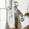 Raz 22" Father Christmas With White Fur Coat Christmas Figure 4510479 -The Christmas Shop 4510479 edit 22376.1754499732