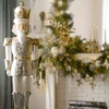 Raz 76" Indoor Outdoor Gold And White Nutcracker Christmas Decoration 4510517 -The Christmas Shop 4510517 edit 99543.1742478735
