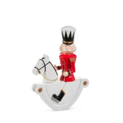 Raz 9.5" Nutcracker On Rocking Horse Christmas Figure Decoration 4511670 -The Christmas Shop 4511670 62083.1742853108