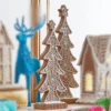 Raz 15" Large Brown And White Gingerbread Cookie Christmas Tree Figures 4512136