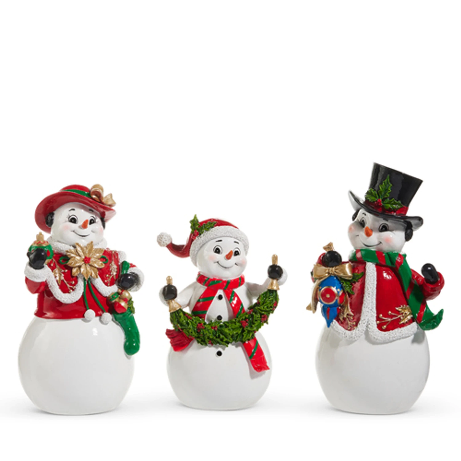Raz 10" Festive Snowman Family Christmas Figure 4512149 4 Raz 10" Festive Snowman Family Christmas Figure 4512149 - Image 2