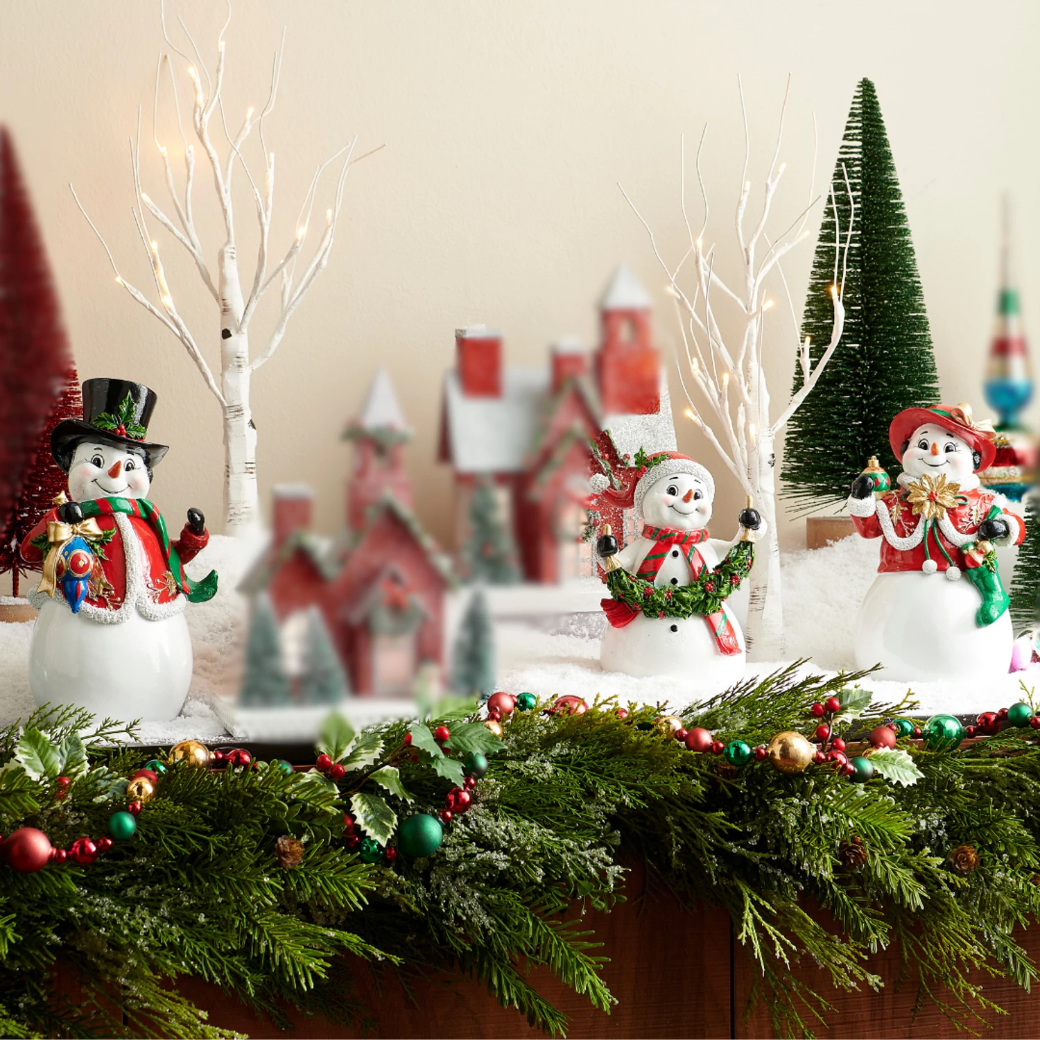 Raz 10" Festive Snowman Family Christmas Figure 4512149 3 Raz 10" Festive Snowman Family Christmas Figure 4512149