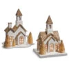 Raz 11" White And Gold Lighted Paper House Christmas Decoration 4515552