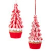 Raz 6.75" Peppermint Ribbon Tree Christmas Ornament Set Of 2 4516448 1 Raz 6.75" Peppermint Ribbon Tree Christmas Ornament Set Of 2 4516448 -The Christmas Shop 4516448 21447.1744227383
