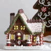 Raz 9" Lighted Chocolate Frosted Gingerbread House Christmas Decoration 4516665 -The Christmas Shop 4516665 edit 54863.1744305473