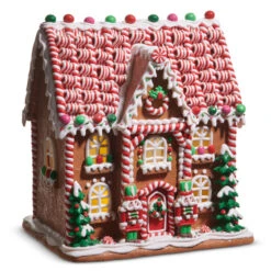 Raz 14" Lighted Multicolor Gingerbread House Christmas Decoration 4516678