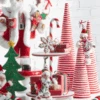 Raz 20" Red And White Yarn Christmas Tree Figures Set Of 3 4516713 -The Christmas Shop 4516713 edit 86923.1753918058