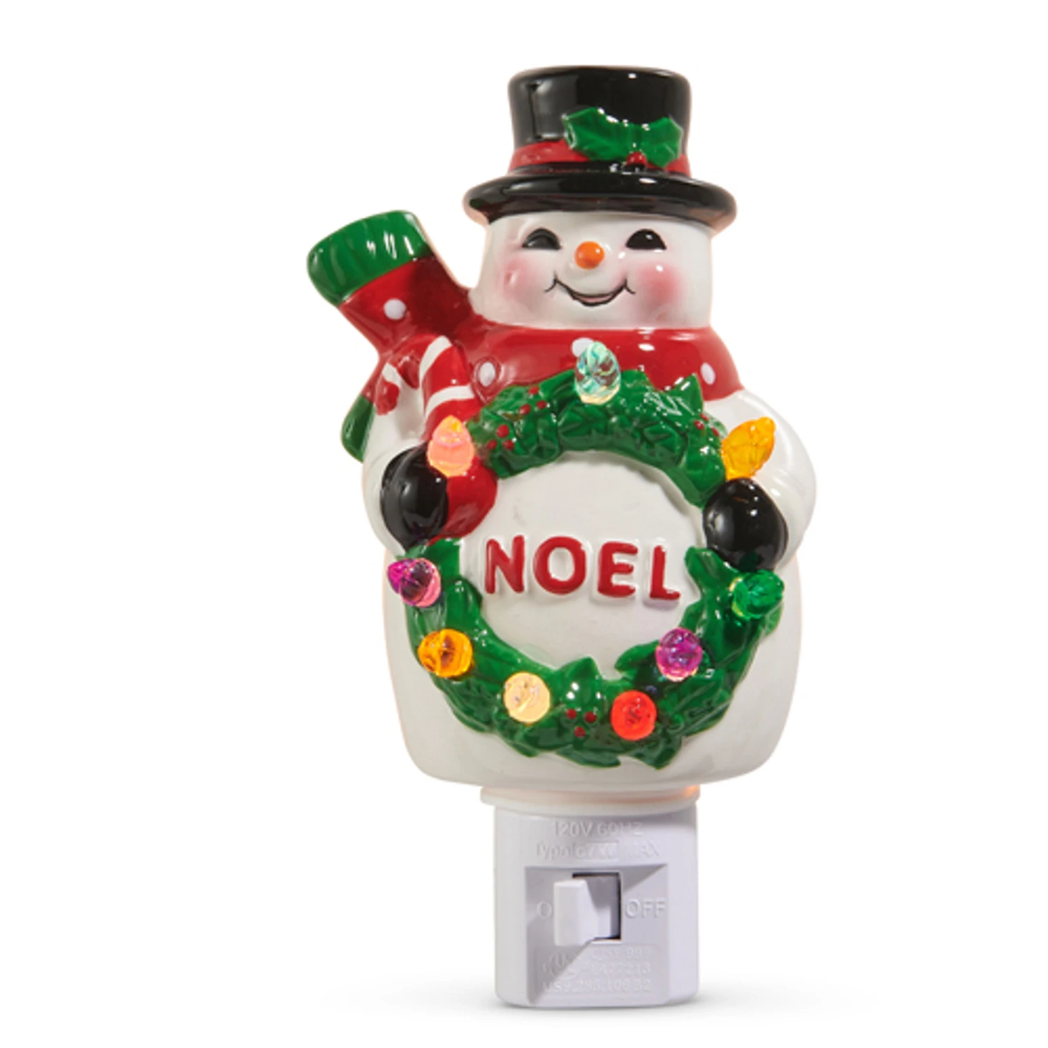 Raz 5.75" Vintage Snowman Night Light 4519202 4 Raz 5.75" Vintage Snowman Night Light 4519202 - Image 2