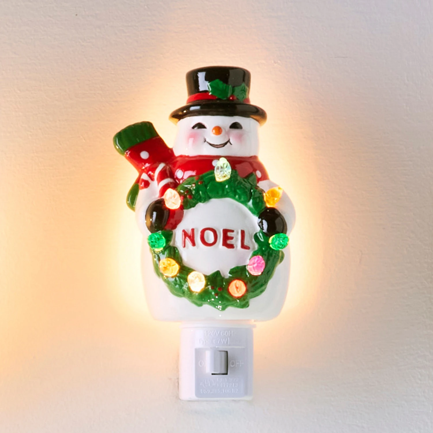 Raz 5.75" Vintage Snowman Night Light 4519202 3 Raz 5.75" Vintage Snowman Night Light 4519202
