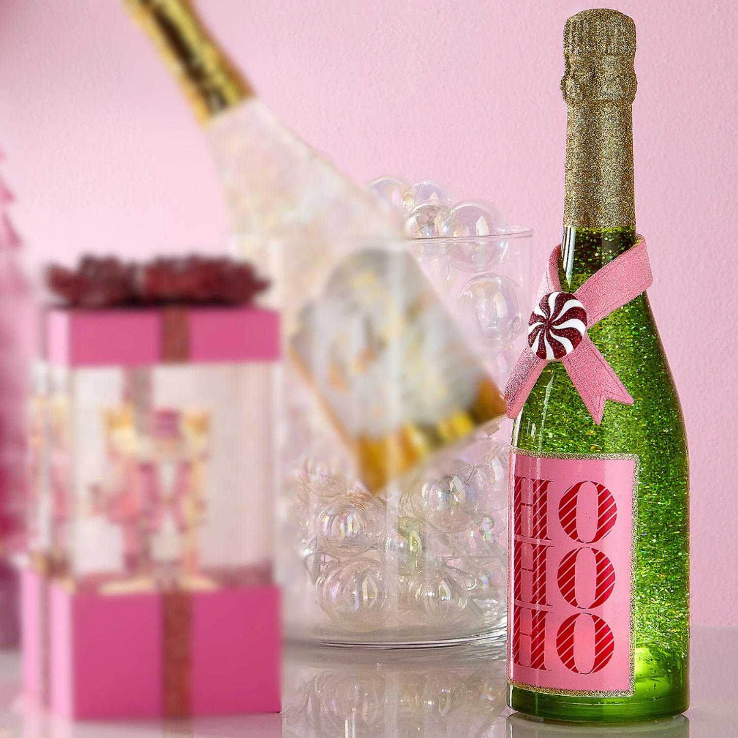 Raz 12.25" Bottled Christmas Cheer Water Globe Lantern Decoration 4519267 3 Raz 12.25" Bottled Christmas Cheer Water Globe Lantern Decoration 4519267