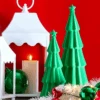 Raz 14" Set Of 2 Green Tiered Flocked Trees Christmas Decoration 4523131 -The Christmas Shop 4523131 edit 20752.1748447311