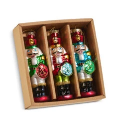 Raz 4.75" Box Of Nutcrackers Glass Christmas Ornament 4523173