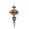 Raz 7.25" Red, Green, And Silver Finial Glass Christmas Ornament 4525410 -The Christmas Shop 4525410 13351.1749132769