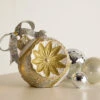 Raz 10" Vintage Gold And Silver Ornament Christmas Decor 4530500