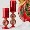 Raz 10" Vintage Red And Green Candle Holder Christmas Decoration 4530526 1 Raz 10" Vintage Red And Green Candle Holder Christmas Decoration 4530526 -The Christmas Shop 4530526 edit 27387.1749577773