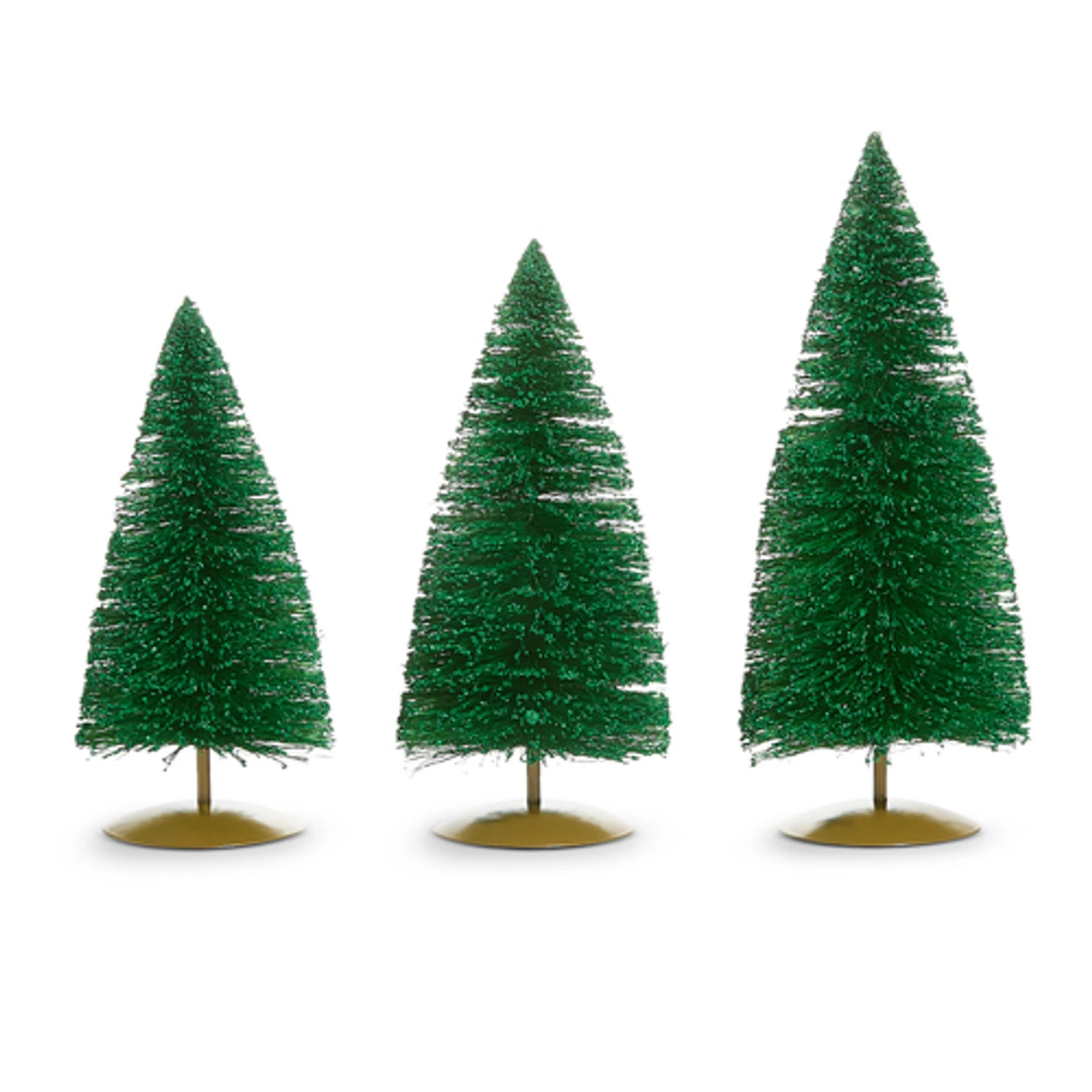 Raz 14" Green Glittered Bottle Brush Tree Christmas Decoration 4546026 4 Raz 14" Green Glittered Bottle Brush Tree Christmas Decoration 4546026 - Image 2