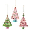 Raz 5" Blushing Tree Glass Christmas Ornament Set Of 3 4553168 1 Raz 5" Blushing Tree Glass Christmas Ornament Set Of 3 4553168 -The Christmas Shop 4553168 02856.1750868895