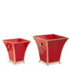 Raz 12.25" Red And Gold Cache Pots Christmas Decoration 4559154